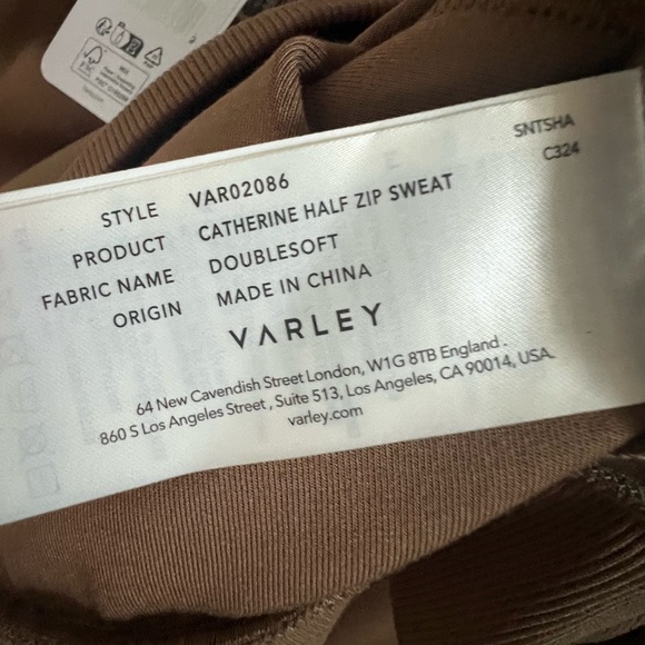 NWT new medium Anthropologie Varley Catherine half zip sweatshirt cedar brown - Picture 13 of 17
